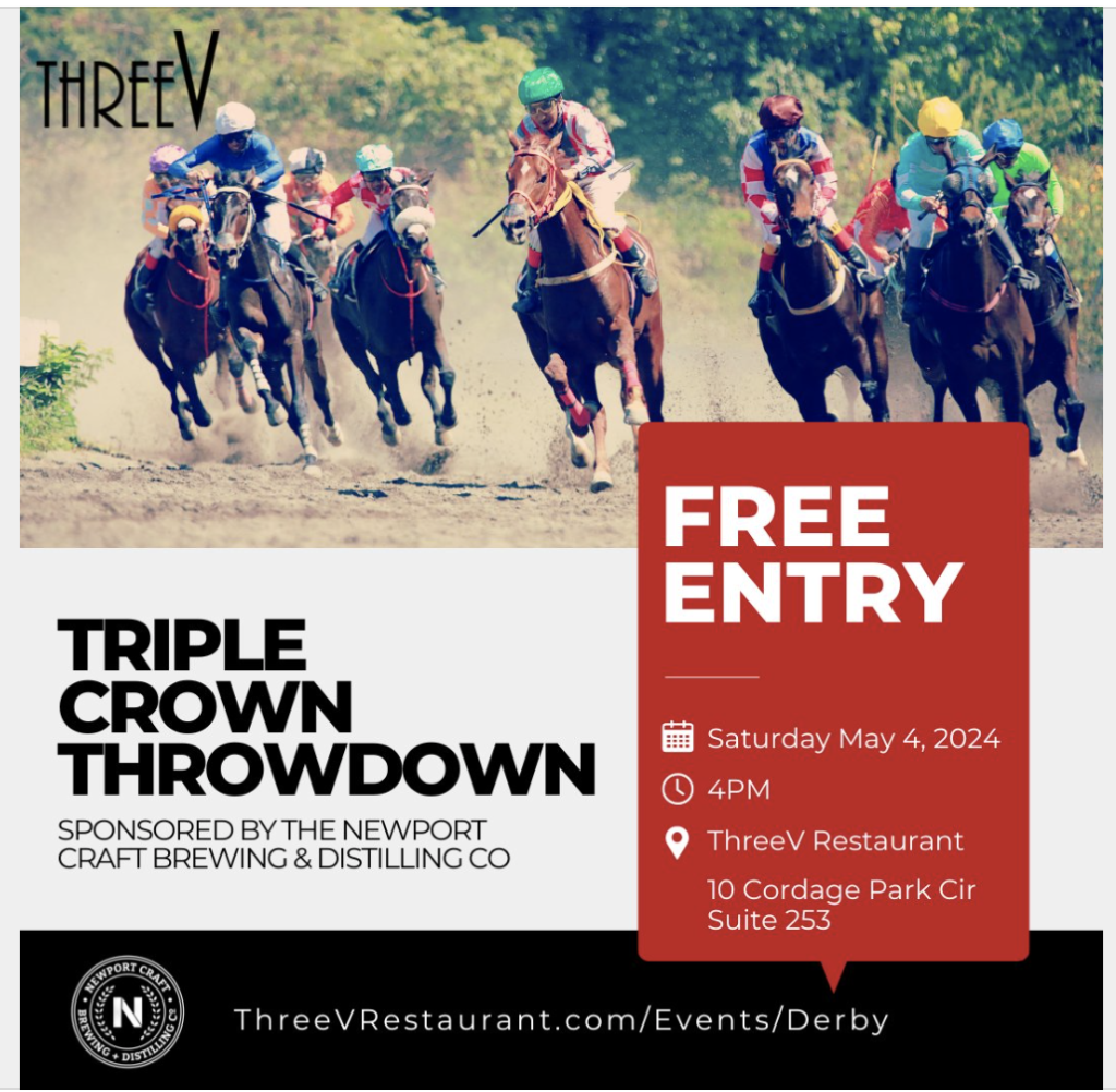 Triple Crown Throwdown at ThreeV Restaurant, Plymouth
